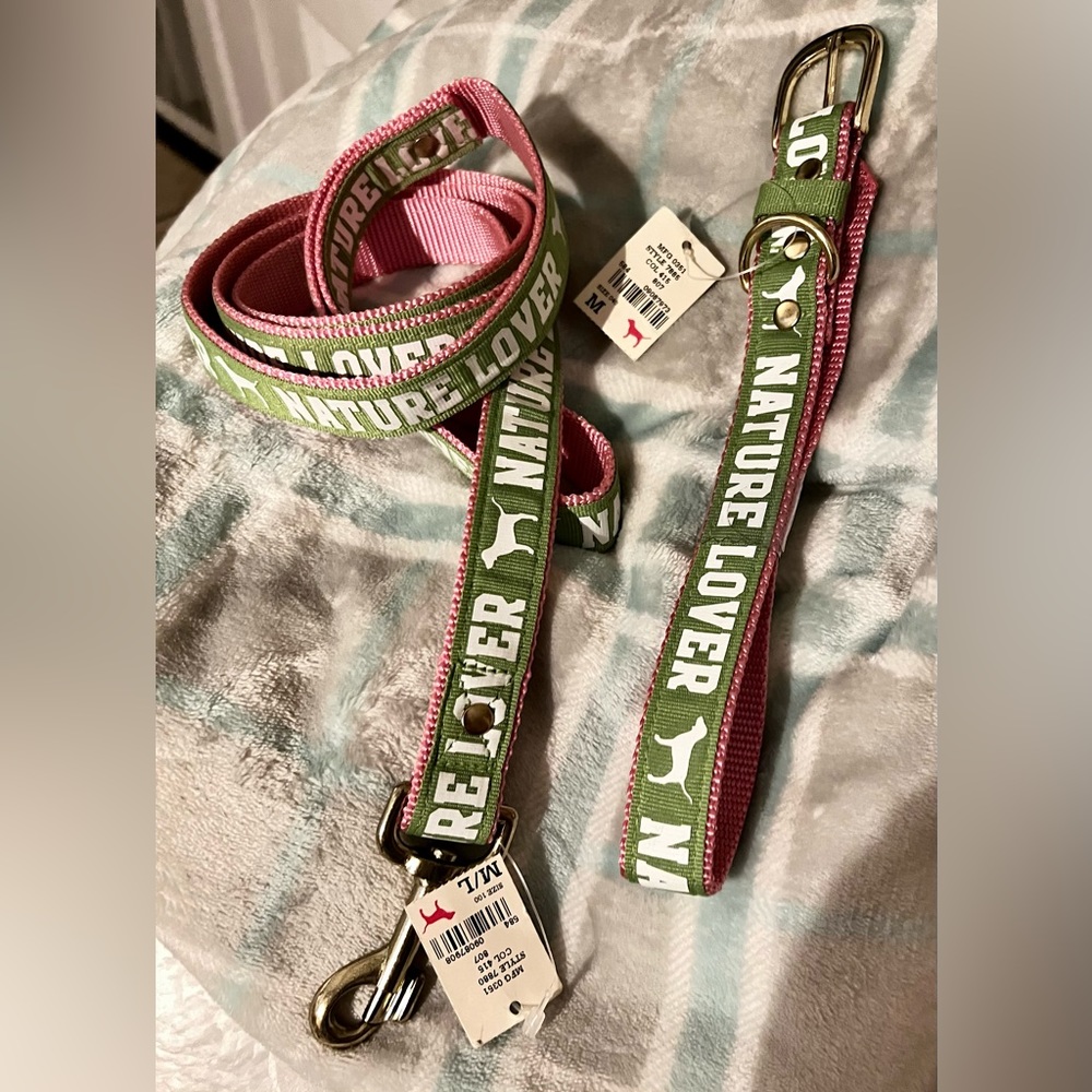 VS PINK ~NATURE LOVER~ Dog Leash and Collar NWT